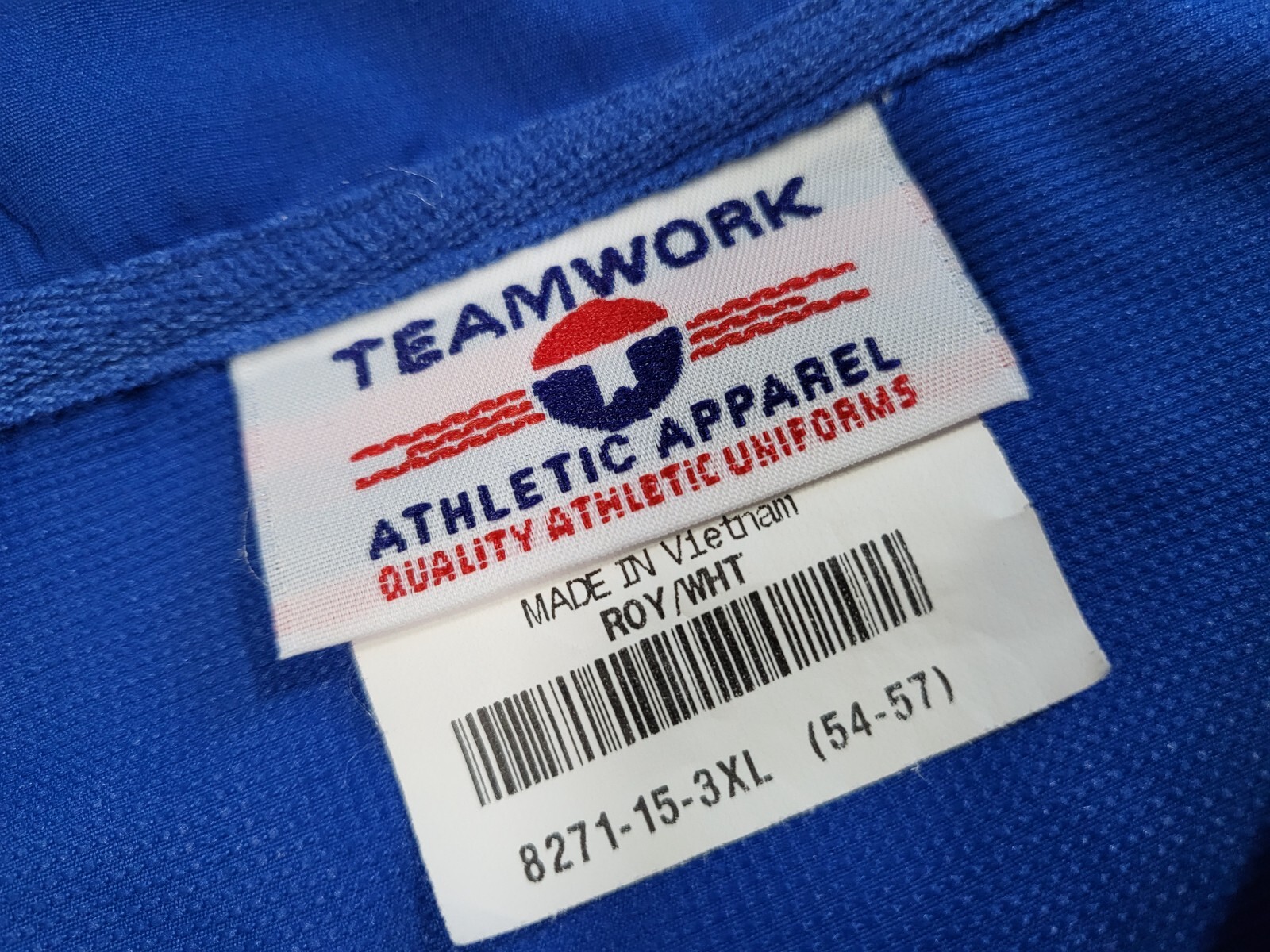 Teamwork Athletic Apparel Shirt Mens 3XL Uniform 1/4 Zip Adjustable Hem