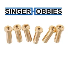 GENS ACE GEA5MM6 5.0mm Bullet Connector, Male, Flat (6) HH