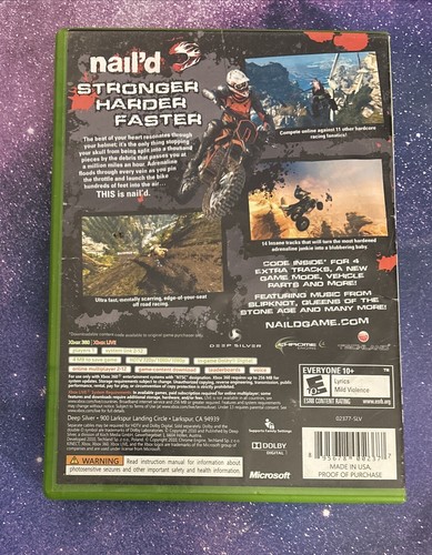Nail'd (Microsoft Xbox 360, 2010) Naild Complete w/ Manual ATV Bike Racing CIB - Picture 5 of 7