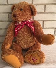 FAO Schwarz Fifth Avenue Teddy Bear stuffed plush soft 2002 red bow 22"