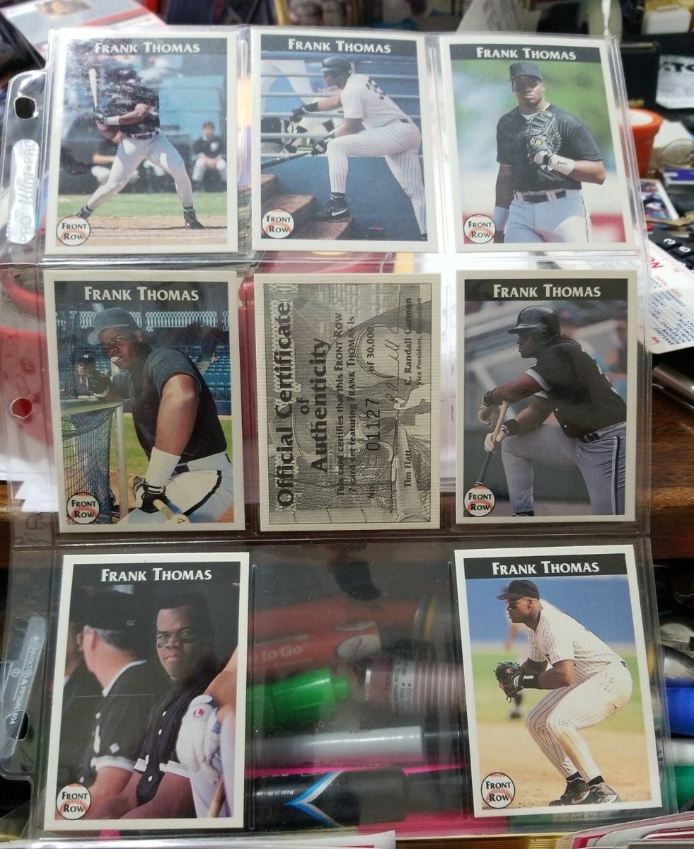1992 Front Row Frank Thomas Complete 7 Card Set With COA 01127