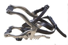 NEW DENTAL SPECULUM HORSE MOUTH GAG STAINLESS STEEL & leather straps