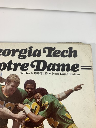 1979 OCTOBER 6 FOOTBALL PROGRAM - UNIV NOTRE DAME VS GEORGIA TECH - - Picture 3 of 5