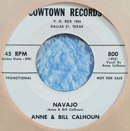 Hear 1959 RARE PROMO-ONLY Doo Wop Girl Group Rockabilly ANNE BILL CALHOUN Navajo - Picture 2 of 3