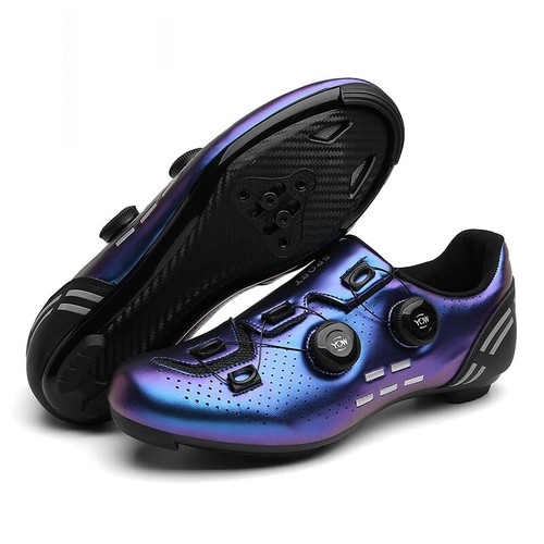 MTB Cycling Shoes Men Self-Locking Cleats Road Bike Speed Sneakers SPD Boots Red - Picture 17 of 42