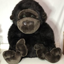 HTF FAO Schwarz Fifth Avenue Gorilla Ape Plush 28  Tall Jumbo Stuffed Animal