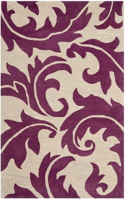 SAFAVIEH Soho Collection 2' x 3' Purple / Beige SOH841B Handmade Premium Wool...
