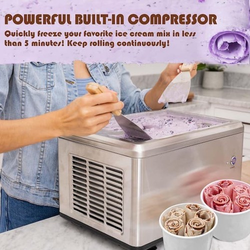 Whynter 0.5 qt. Portable Ice Cream Maker Roller Frozen Pan with Compressor - Picture 5 of 8