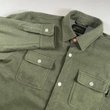 MTN OPS Men's Green Flannel Shirt Jacket XL Snap Up Workwear Outdoor Military