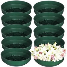 Floral Foam Round Bowls 10 PCS 14.5x14.5x4cm Green Holder Tray Base Mud