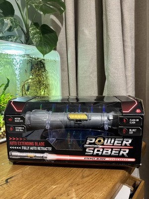 Power Saber Auto Extending Retracts Energy Blade Red Motion SFX Goliath - OVP