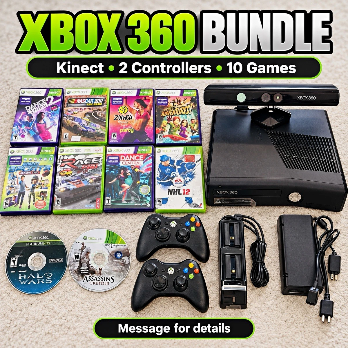 Xbox 360 Kinect Bundle for sale | eBay