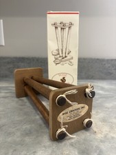 "WISE CRACKER" Pecan Wooden Twisting Nutcracker Made in USA Wooden Kitchen Tool