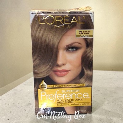 L'Oreal Superior Preference Fade-Defying Permanent Hair Dye Dark Ash Blonde 7A