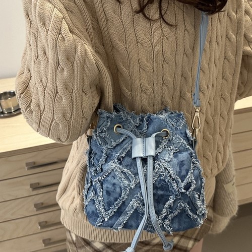 Crossbody Bags for Women Drawstring Bucket Purses Handbags Fashion Shoulder Bag - Picture 6 of 8