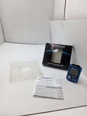 Sega Dreamcast Clear Blue VMU OEM Visual Memory Unit TESTED WORKS PERFECT #B8