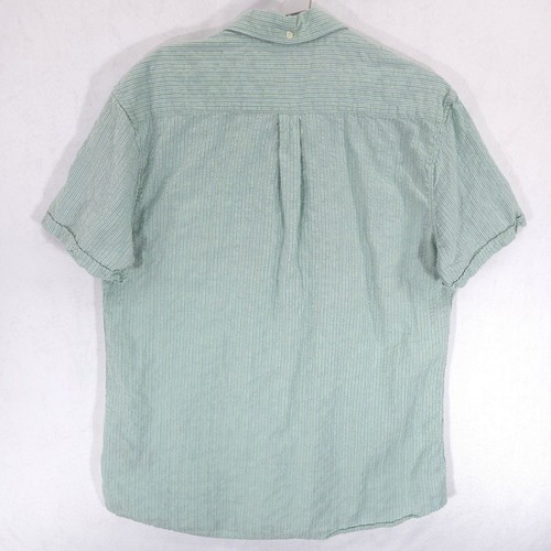 Barbour Shirt Mens XL Green Blue Stanton Short Sleeve Tailored Fit Button Down - Picture 6 of 12