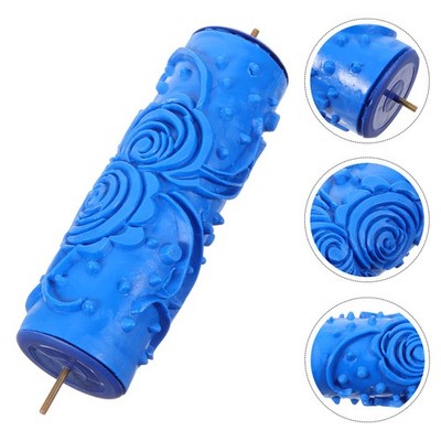 Lack Tapete Roller Getreide Druckrolle Werkzeug Gummikleber (blau)