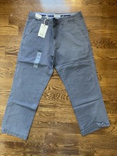 St. John's Bay Men's Flat Front Chino Pants. Zip Closure. Soft Cotton.