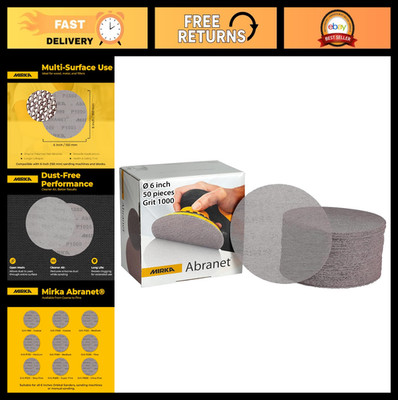 6'' Sanding Discs - Hook & Loop Mesh Pads for Dust-Free Sanding, 50pcs, Grit 1000