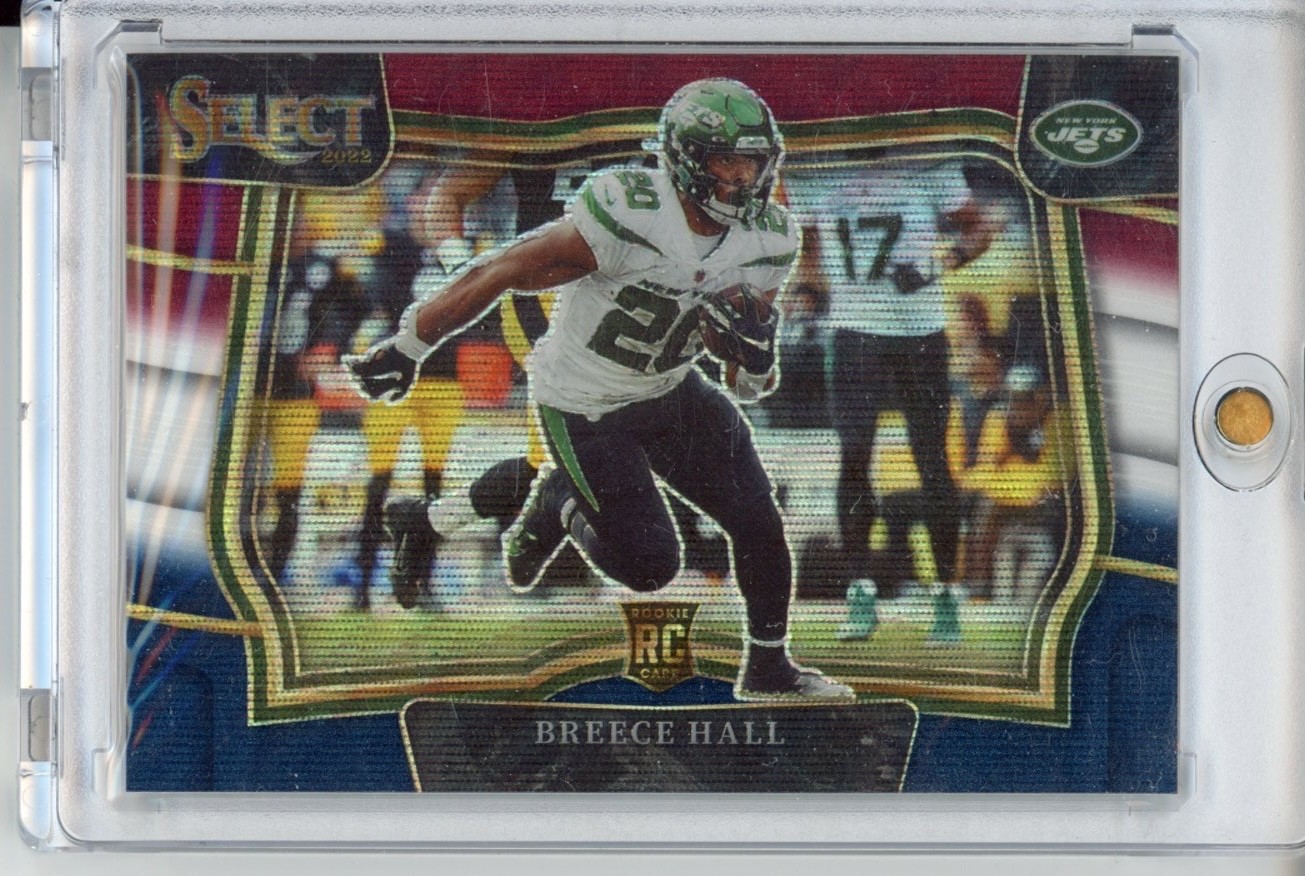 Breece Hall 2022 Panini Select Tri-Color Prizm 46/75 Field Level