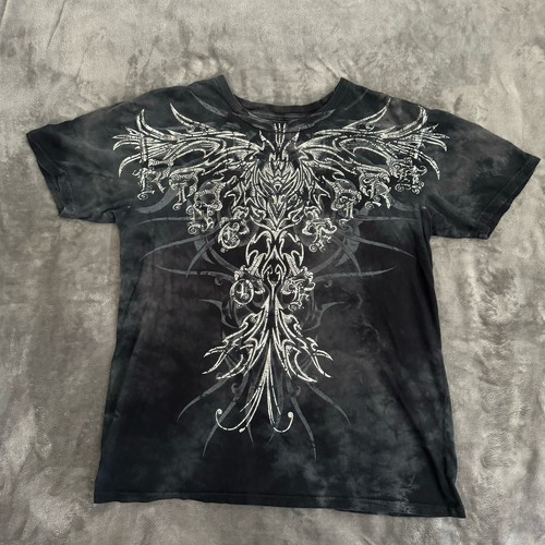 Ring Of Fire Y2K T-Shirt Tee Size L Grunge Goth Emo Style Large Skater