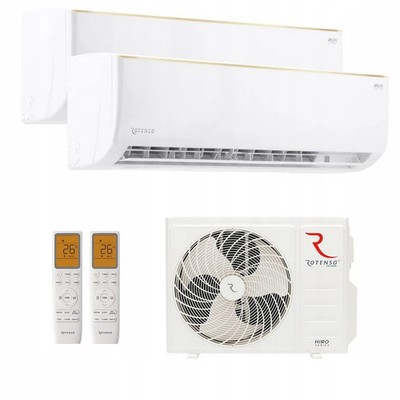 Rotenso Klimaanlage Roni 2x 3,5kW Dual-Split WandgeräteSet Digital Inverter WiFi