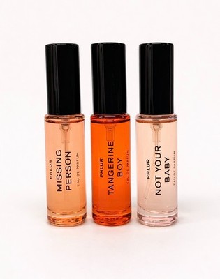 Phlur Missing Person, Tangerine Boy & Not Your Baby Trio Mini Perfumes
