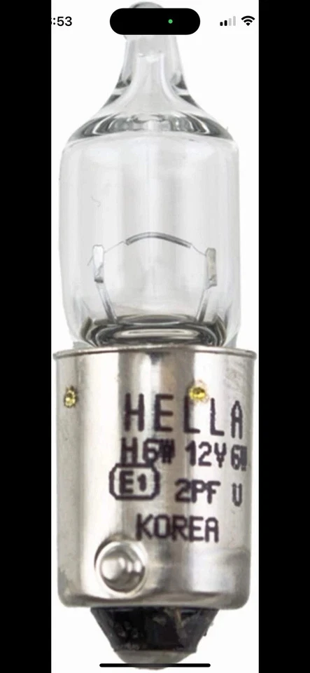 Hella H6W Bulb 12V 6W Bax9S T2.75 Multi  - Image 2 of 2
