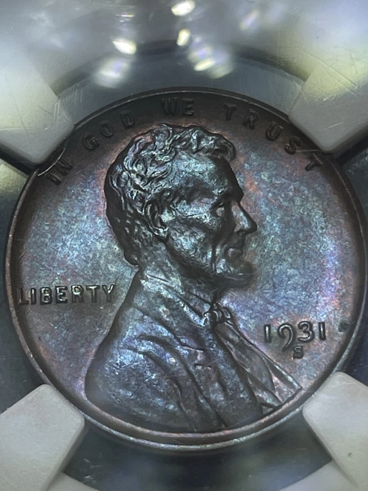 1931-S Lincoln Wheat Cent  NGC  MS 64 BN amazing Toned beautiful penny - Image 3 of 4