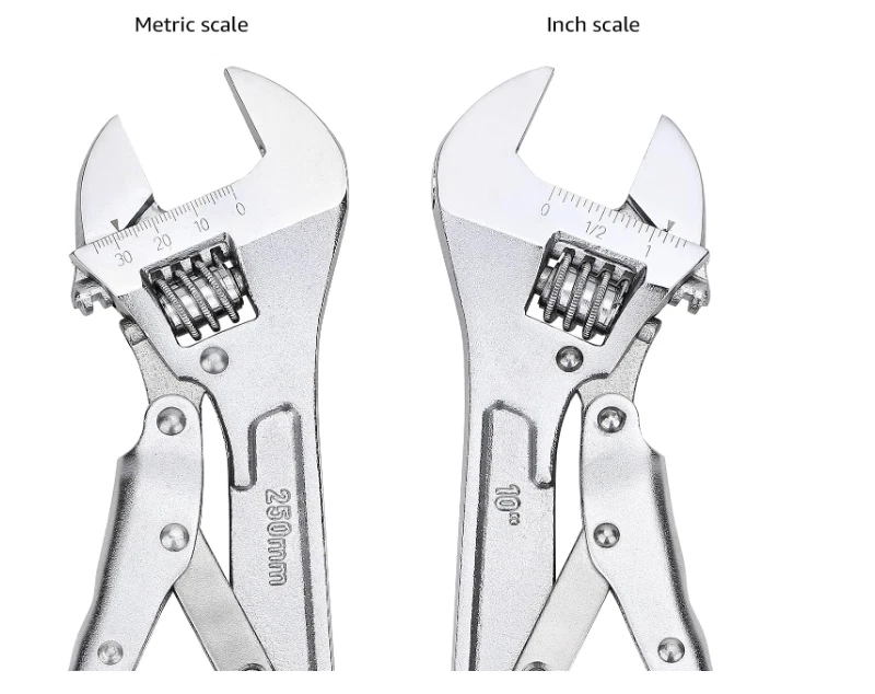 Llave ajustable de bloqueo, 10 pulgadas X 2,7 pulgadas X 0,75 pulgadas... Foto 4 de 4