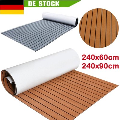 EVA Selbstklebend Teak Yacht Bodenbelag Matte Bootsdeck Teppich Braun240X60/90cm