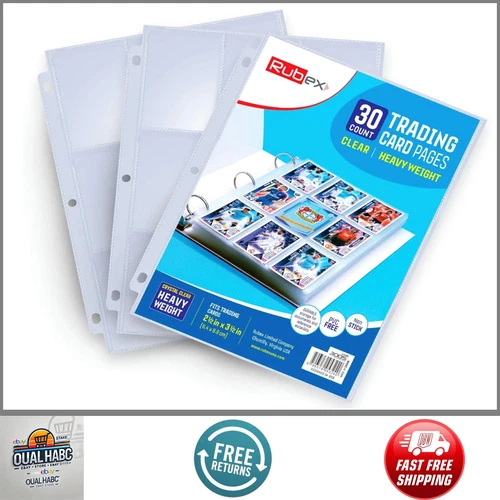 540-Pocket Trading Card Sleeves – 30 Pages, 9-Pocket, Fits 3-Ring Binder