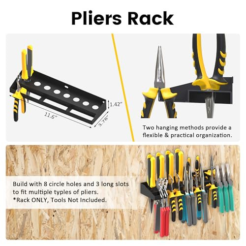 Wall Mount Hand Tool Storage Set, Screwdriver Organizer, Pliers Holder, Hammer - Picture 4 of 8