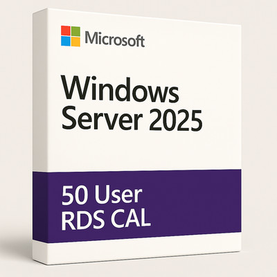 Windows Server 2025 Remote Desktop License - 50 Users RDS CALs