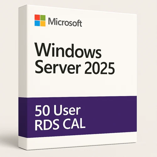 Windows Server 2025 Remote Desktop License - 50 Users RDS CALs