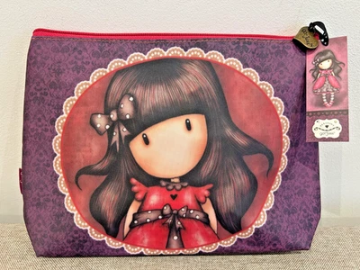 Santoro Eclectic Gorjuss Large Coated Accessory Cosmetic Case, Ladybird