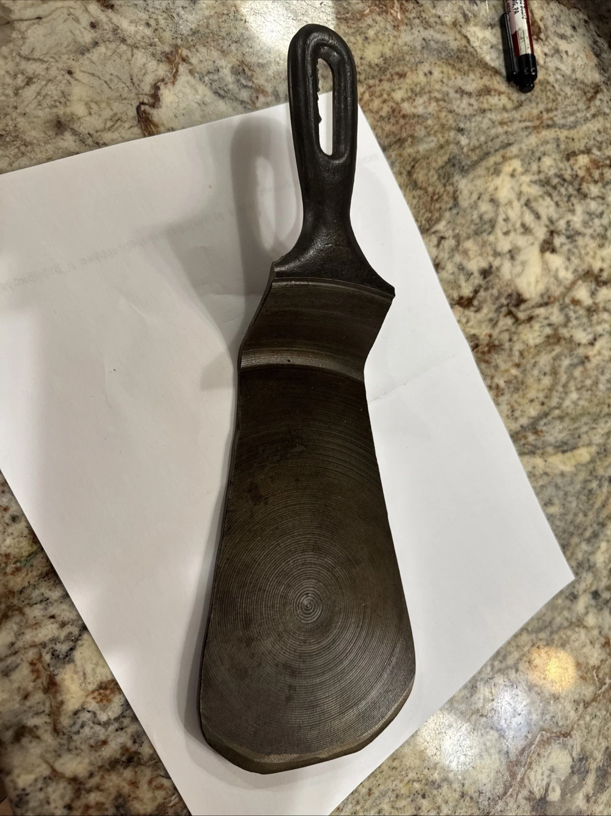 Vtg Cast iron Handcrafted Skillet Spatula
