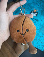 Jellycat Amuseables Coffee Bean Plush Bag Charm Keychain Soft Toy Accessory NWT