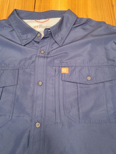 The American Outdoorsman Men's Blue Collared Short Sleeve Button Up Shirt Sz 3XL - Picture 2 of 8