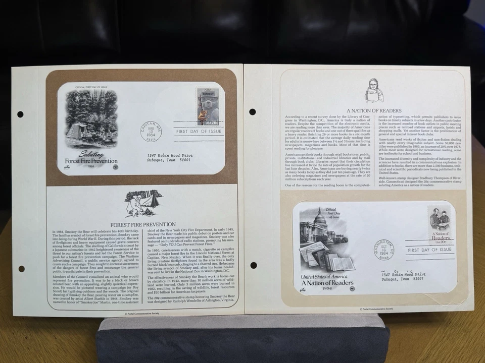 U.S. Stamps FDC Set of 47 Full Pages USPS Commemorative Society 1984-1987 - Image 4 of 4