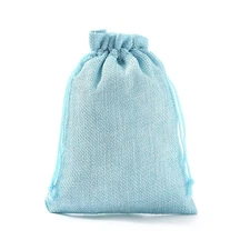 50pcs Navy Blue Colors Small Burlap Gift Bags with Drawstring Jewelry Pouches...