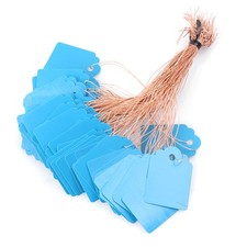 100x Label Tie String Jewelry Clothes Merchandise Display Price Tag 3.5 2.5CM