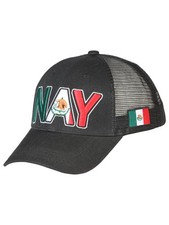 Nayarit Black Embroidered Polyester Snap Back Cap 'El General' 44794