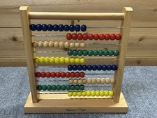 MELISSA DOUG ABACUS CLASSIC WOODEN EDUCATIONAL COUTING TOY WITH 100 BEADS