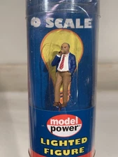 MODEL POWER LIGHTED MAN SMOKING CIGAR FIGURE O SCALE BUSINESS FOR HOUSE BUILDING