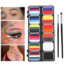 Face Body Paint Kit 12 Colors Washable
