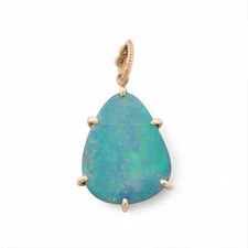 aget Colored stone diamond Charm K10(YG) 1.4g 0.01