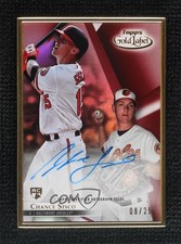 2018 Topps Gold Label Gold Framed Auto Red 8/25 Chance Sisco #FA-CS Auto ix8