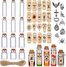 53 Pcs Halloween Mini Potion Bottles Cork Stoppers, 5/10/15/20 Ml  Glass Bottle